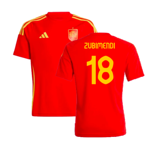 2024-2025 Spain Home Fan Shirt (Kids) (Zubimendi 18)