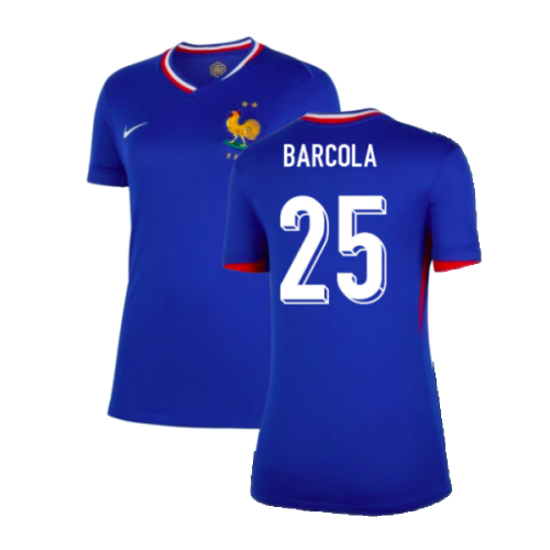 2024-2025 France Home Shirt (Womens) (Barcola 25)