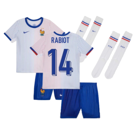 2024-2025 France Away Little Boys Mini Kit (Rabiot 14)