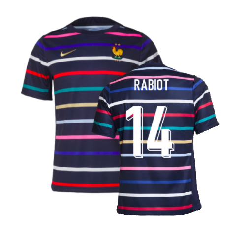 2024-2025 France Academy Pro Home Pre-Match Top (Navy) (Rabiot 14)