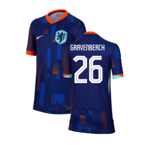 2024-2025 Netherlands Away Shirt (Kids) (Gravenberch 26)