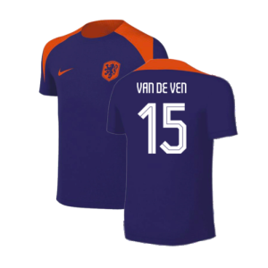 2024-2025 Netherlands Strike Training Shirt (Blue) - Kids (Van De Ven 15)