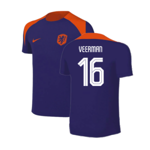 2024-2025 Netherlands Strike Training Shirt (Blue) - Kids (Veerman 16)