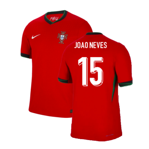 2024-2025 Portugal Dri-Fit ADV Match Home Shirt (Joao Neves 15)