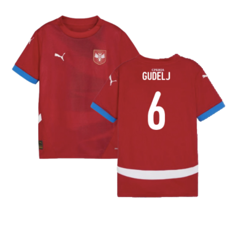 2024-2025 Serbia Home Shirt (Kids) (Gudelj 6)