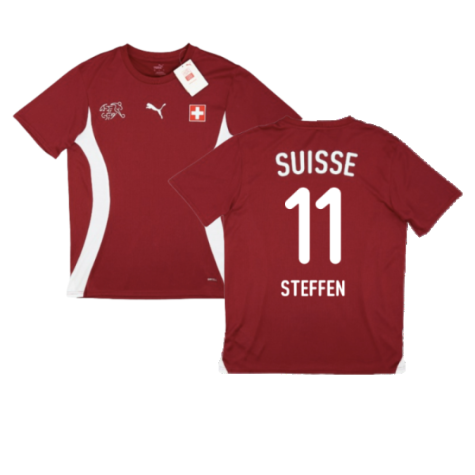 2024-2025 Switzerland Pre-Match Jersey (Red) (Steffen 11)