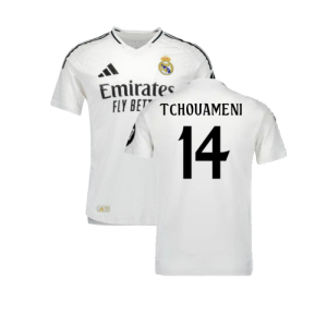 2024-2025 Real Madrid Authentic Home Shirt (Tchouameni 14) 2024-2025 Real Madrid Authentic Home Shirt (Tchouameni 14)