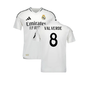 2024-2025 Real Madrid Authentic Home Shirt (Valverde 8)