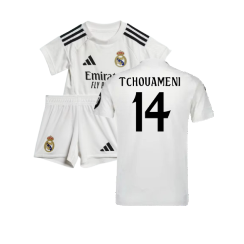 2024-2025 Real Madrid Home Baby Kit (Tchouameni 14)