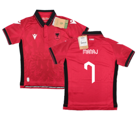 2023-2024 Albania Home Authentic Shirt (Kids) (Manaj 7)