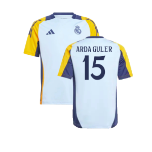 2024-2025 Real Madrid Training Shirt (Glow Blue) - Kids (Arda Guler 15)