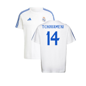 2024-2025 Real Madrid DNA Tee (White) (Tchouameni 14)