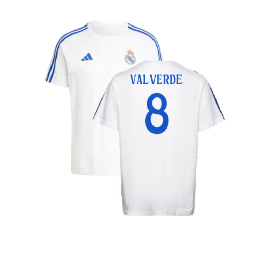 2024-2025 Real Madrid DNA Tee (White) (Valverde 8)