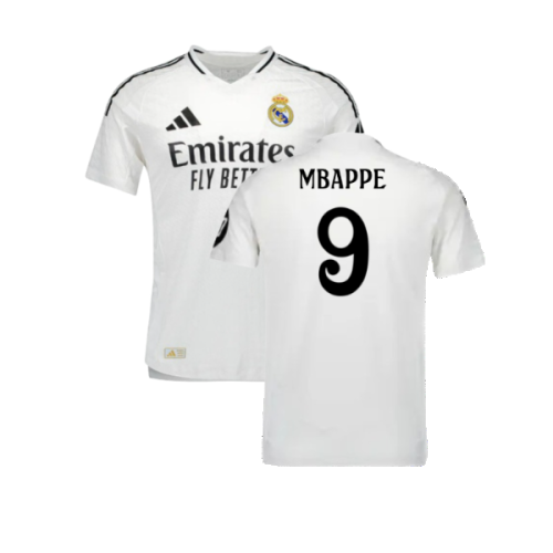 2024-2025 Real Madrid Authentic Home Shirt (Mbappe 9)