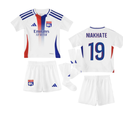 2024-2025 Olympique Lyon Home Mini Kit (Niakhate 19)