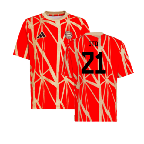 2024-2025 Bayern Munich Pre-Match Shirt (Red) - Kids (Ito 21)