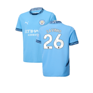 2024-2025 Man City Home Shirt (Kids) (Savinho 26)