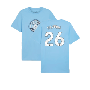 2024-2025 Man City ftblCulture Tee (Light Blue) (Savinho 26)