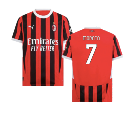 2024-2025 AC Milan Home Shirt (Morata 7)