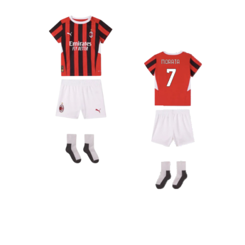 2024-2025 AC Milan Home Baby Kit (Morata 7)