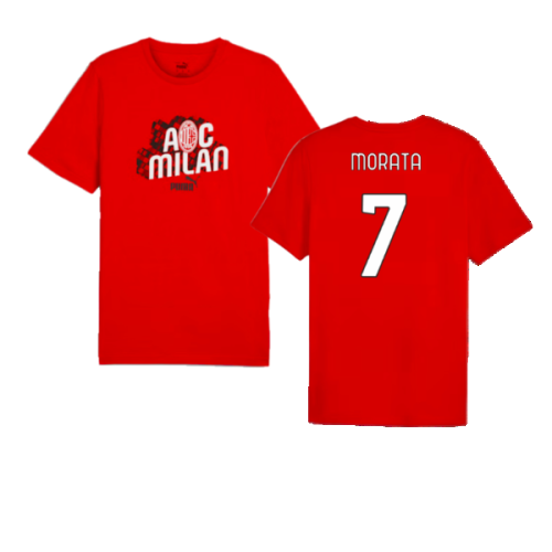 2024-2025 AC Milan ftblCulture Tee (Red) (Morata 7)