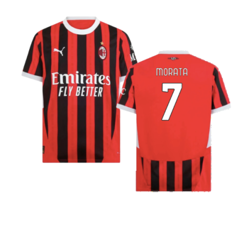 2024-2025 AC Milan Home Shirt (Morata 7)