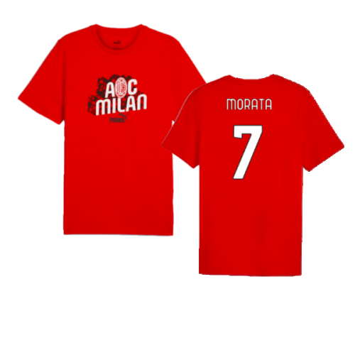 2024-2025 AC Milan ftblCulture Tee (Red) (Morata 7)