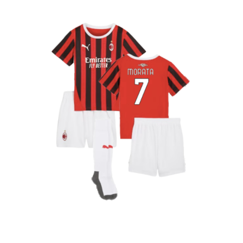 2024-2025 AC Milan Home Mini Kit (Morata 7)