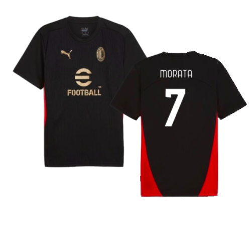 2024-2025 AC Milan Training Shirt (Black) (Morata 7)