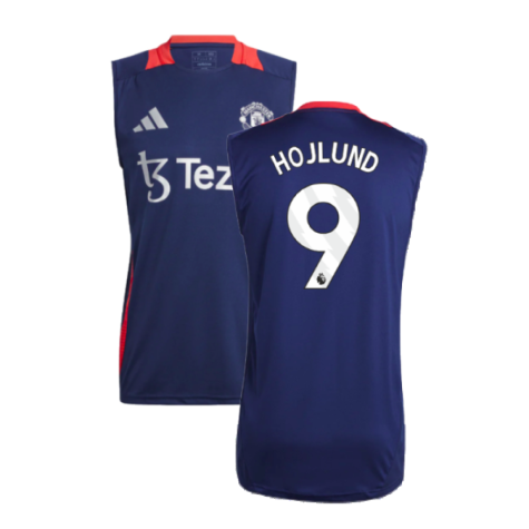 2024-2025 Man Utd Sleeveless Jersey (Night Indigo) (Hojlund 9)