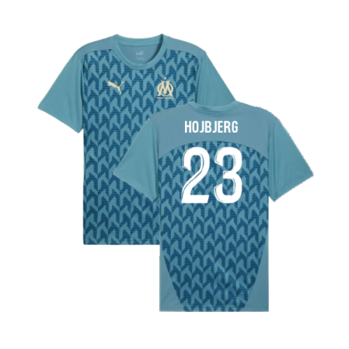 2024-2025 Marseille Pre-Match Shirt (Bold Blue) (Hojbjerg 23)