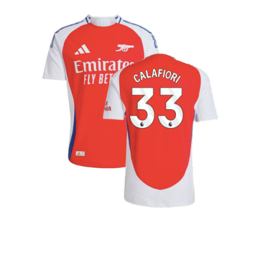 2024-2025 Arsenal Authentic Home Shirt (Calafiori 33)