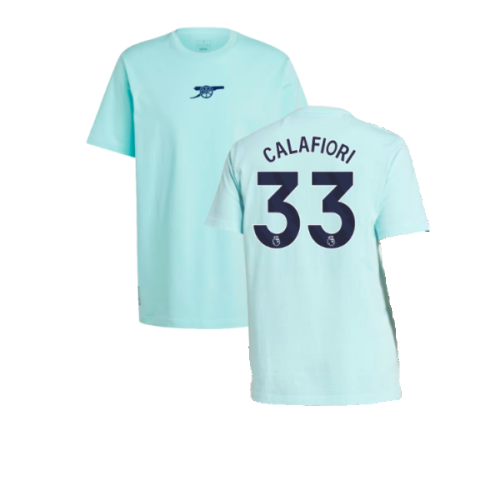 2024-2025 Arsenal Seasonal Tee (Clear Aqua) (Calafiori 33)