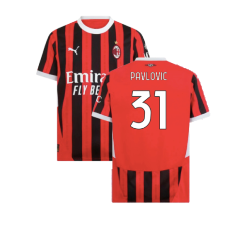 2024-2025 AC Milan Home Shirt (Pavlovic 31)