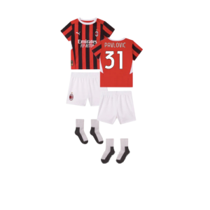 2024-2025 AC Milan Home Baby Kit (Pavlovic 31) 2024-2025 AC Milan Home Baby Kit (Pavlovic 31)