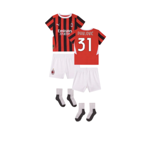 2024-2025 AC Milan Home Baby Kit (Pavlovic 31)