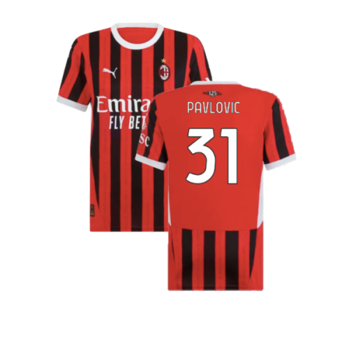 2024-2025 AC Milan Home Shirt (Womens) (Pavlovic 31)