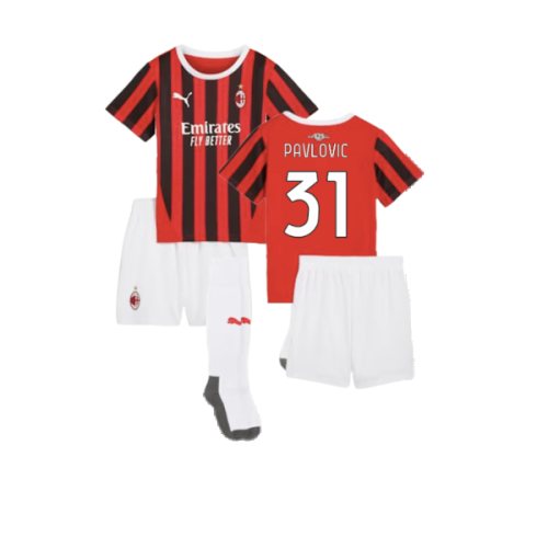 2024-2025 AC Milan Home Mini Kit (Pavlovic 31)