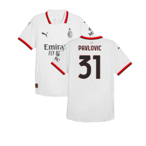 2024-2025 AC Milan Away Authentic Shirt (Pavlovic 31) 2024-2025 AC Milan Away Authentic Shirt (Pavlovic 31)