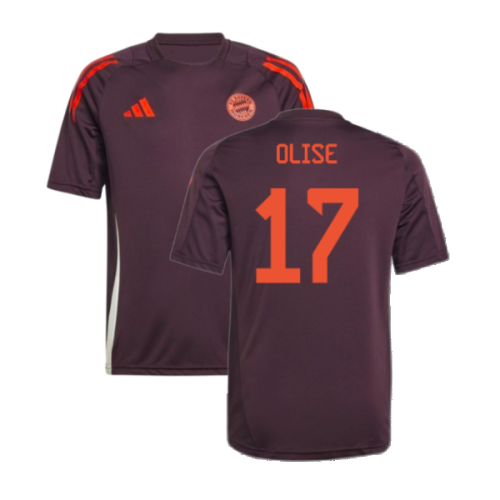 2024-2025 Bayern Munich Training Tee (Shadow Maroon) - Kids (Olise 17)