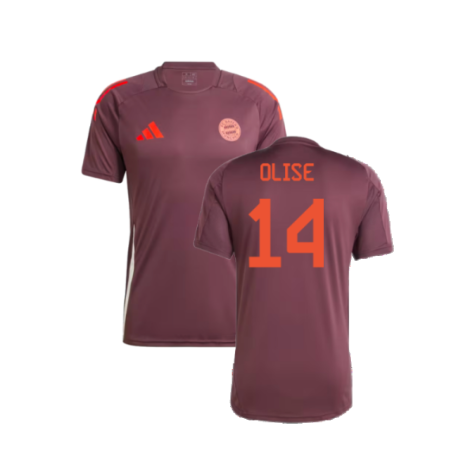 2024-2025 Bayern Munich Training Shirt (Shadow Maroon) (Olise 14)