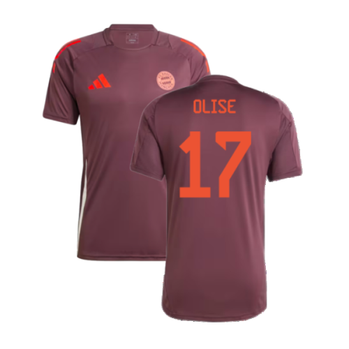 2024-2025 Bayern Munich Training Shirt (Shadow Maroon) (Olise 17)