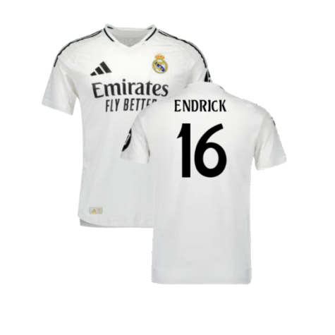 2024-2025 Real Madrid Authentic Home Shirt (Endrick 16)