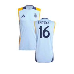 2024-2025 Real Madrid Sleeveless Jersey (Glow Blue) (Endrick 16)