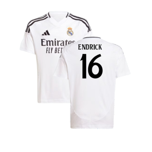 2024-2025 Real Madrid Home Shirt (Kids) (Endrick 16)