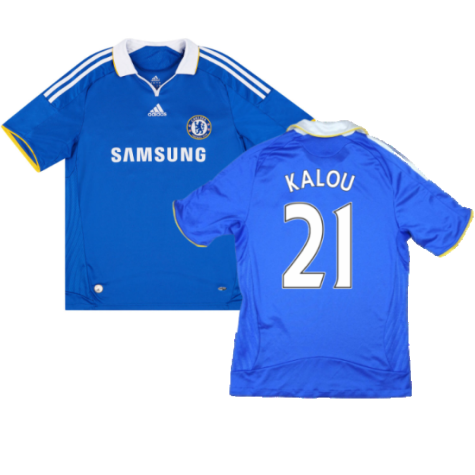 Chelsea 2008-09 Home Shirt ((Good) S) (Kalou 21)