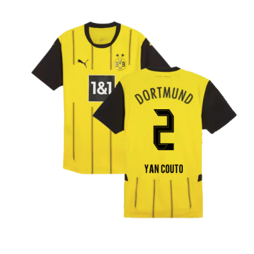 2024-2025 Borussia Dortmund Authentic Home Shirt (Yan Couto 2)