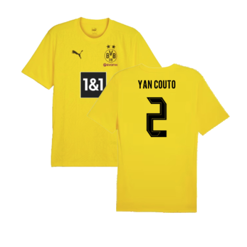 2024-2025 Borussia Dortmund Training Shirt (Yellow) (Yan Couto 2)