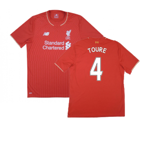 Liverpool 2015-16 Home Shirt ((Excellent) L) (Toure 4)