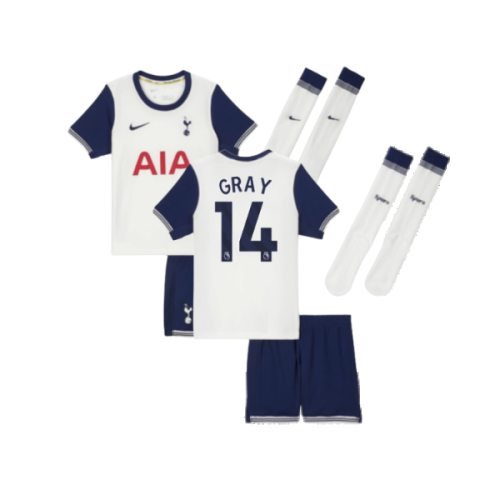 2024-2025 Tottenham Hotspur Home Mini Kit (Gray 14)